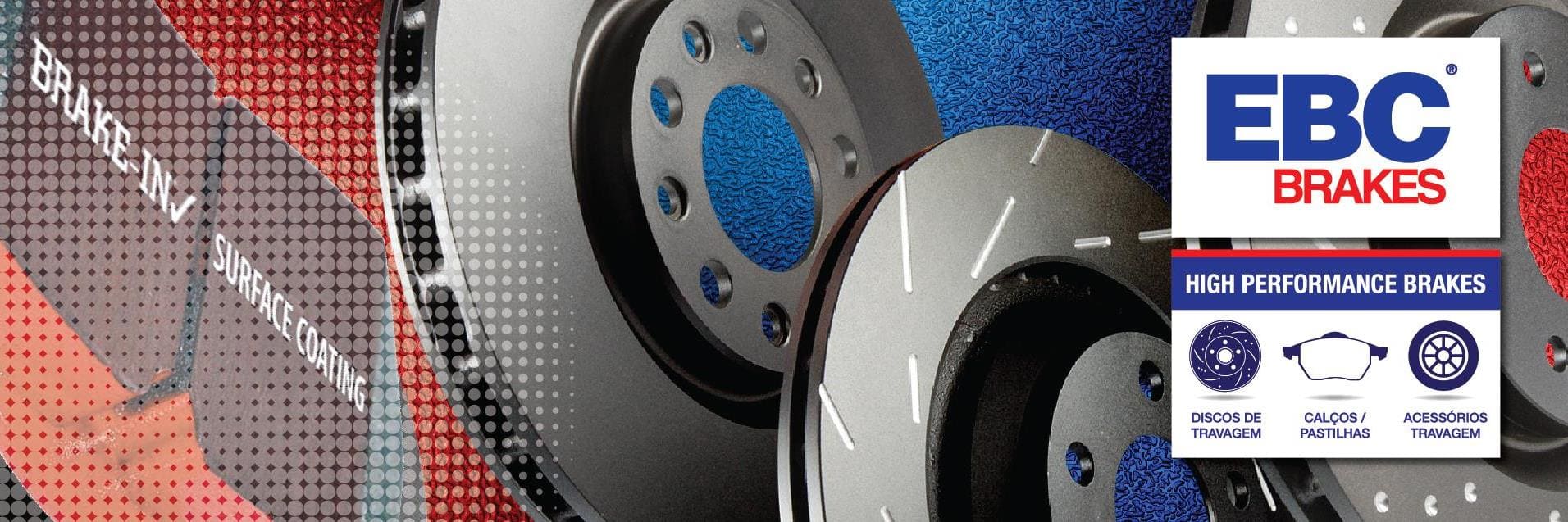 Discos de travão ranhurados e pastilhas de travão EBC Brakes