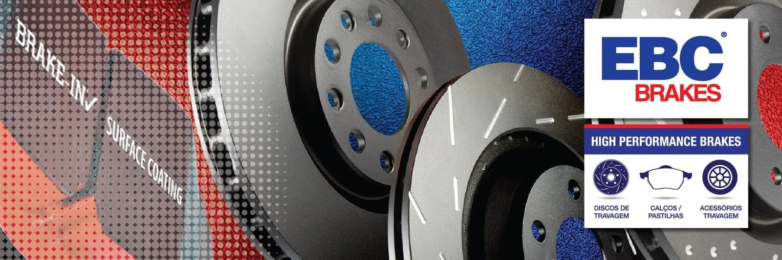 Discos de travão ranhurados e pastilhas de travão EBC Brakes