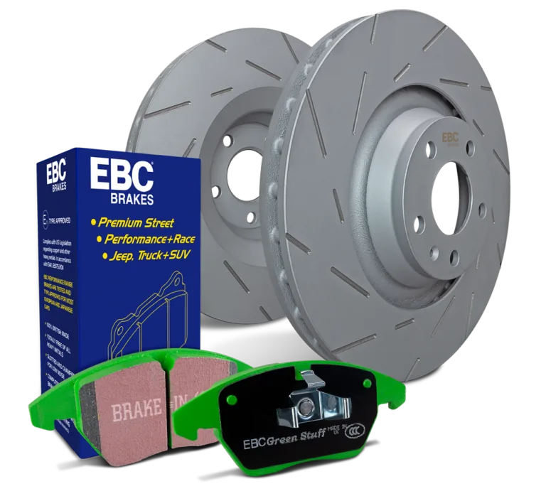 Kit de Travagem EBC PD06K com pastilhas Greenstuff e discos USR