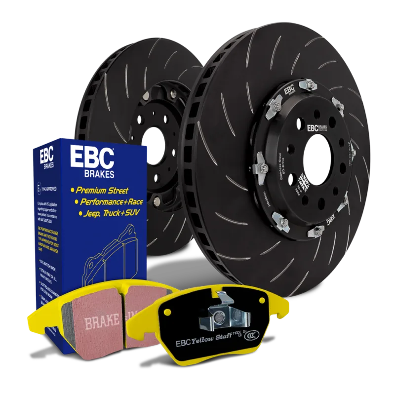 Discos de travão EBC de 2 peças totalmente flutuantes com pastilhas yellowstuff