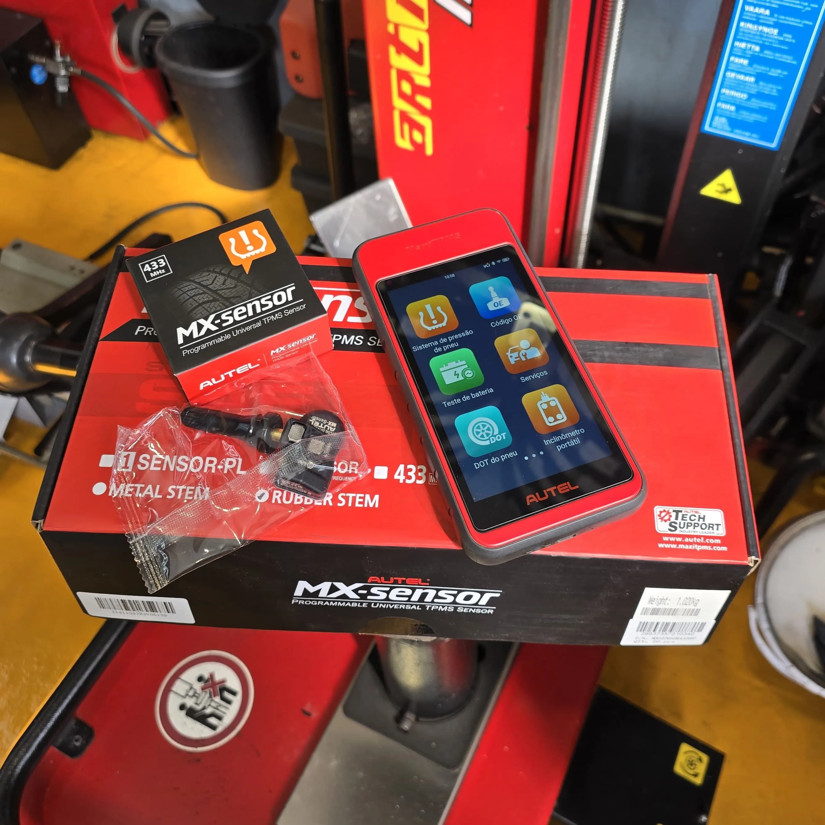 Conjunto Autel MaxiTPMS ITS600 com sensores programaveis