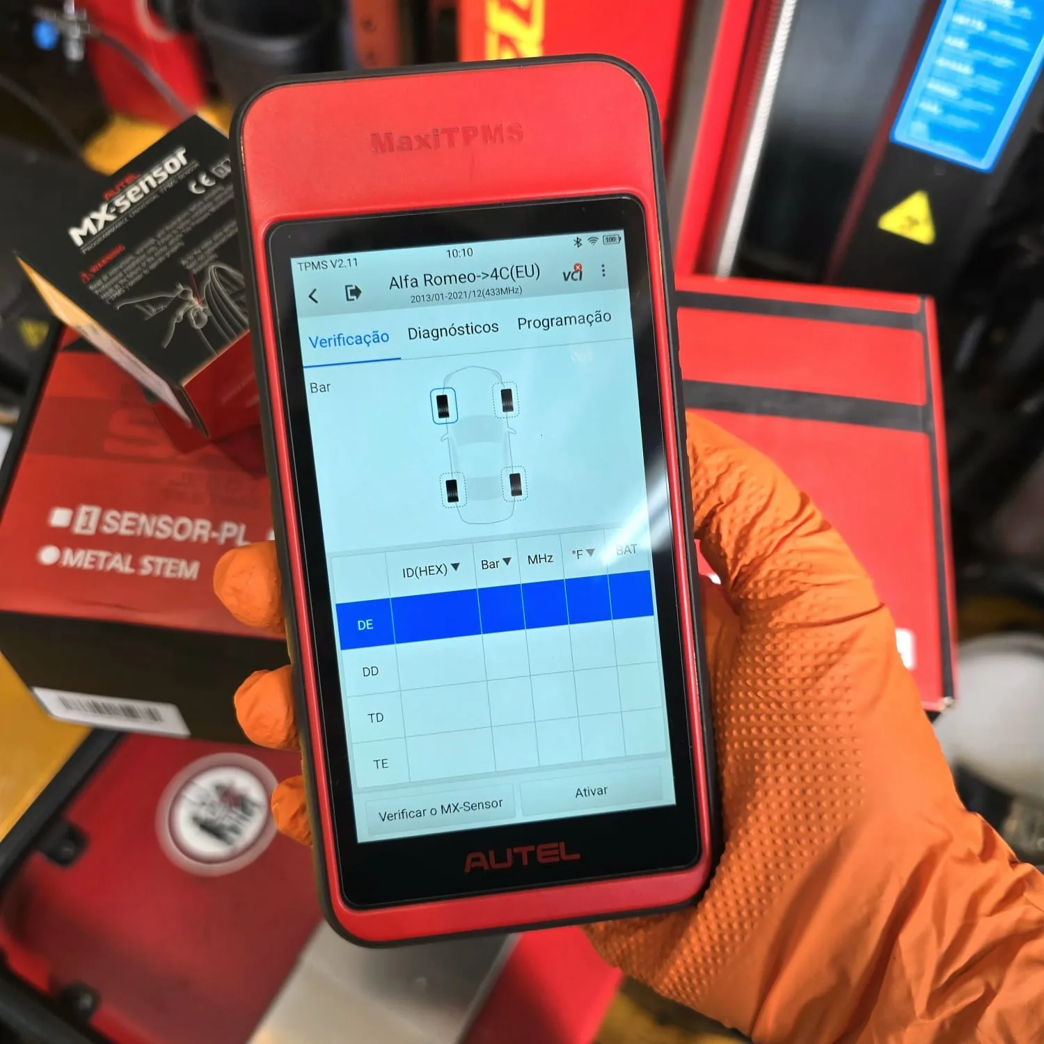 Autel MaxiTPMS ITS600 usado na Pneu Beato