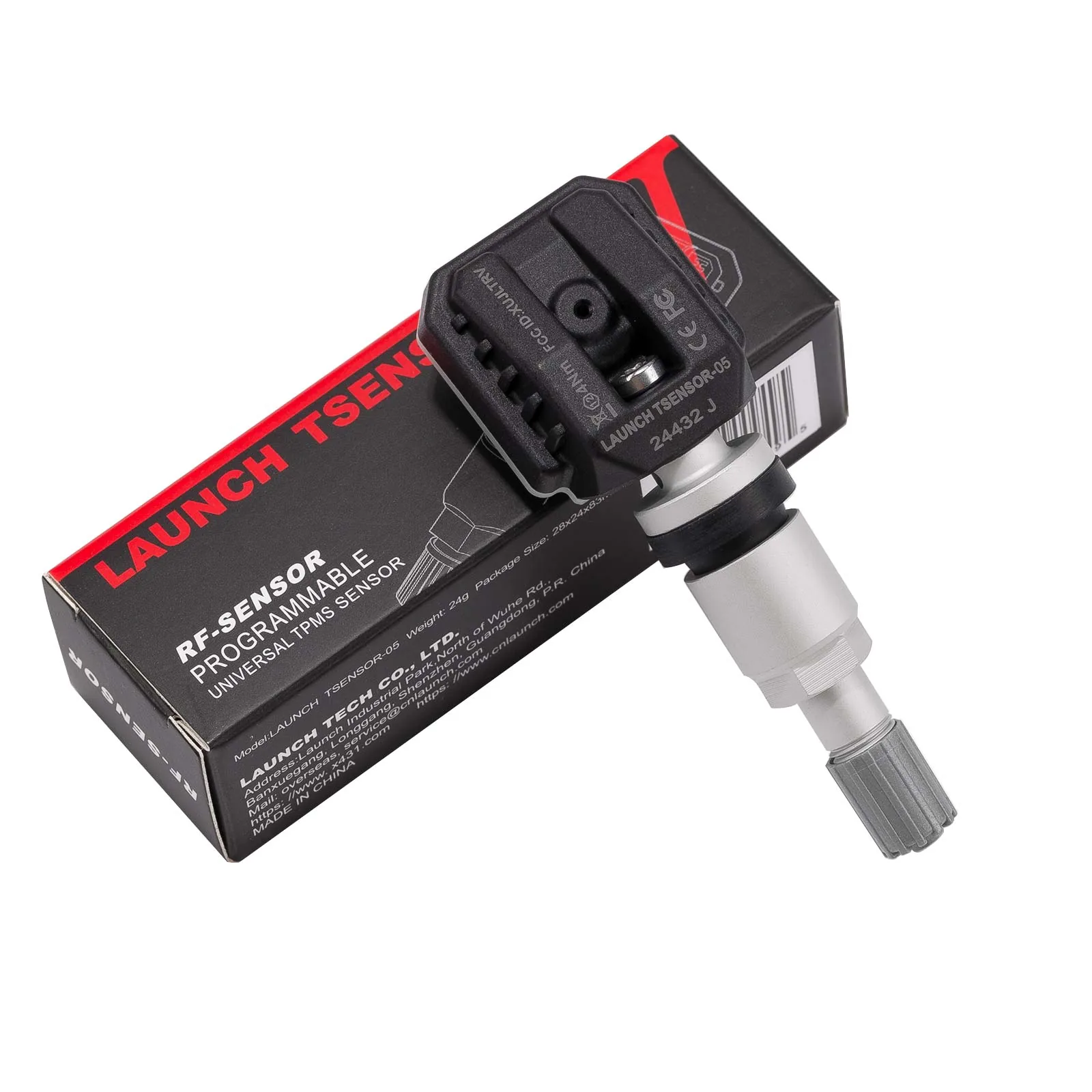 Sensor TPMS programável Launch, do tipo que instalamos na Pneu Beato